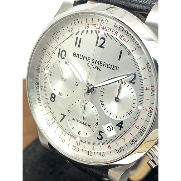 Baume & Mercier Men's Watch M0A10005 Chronograph Swiss Automatic Silver - Picture 1 of 15